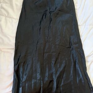 Babaton Shimmering Black Maxi Skirt